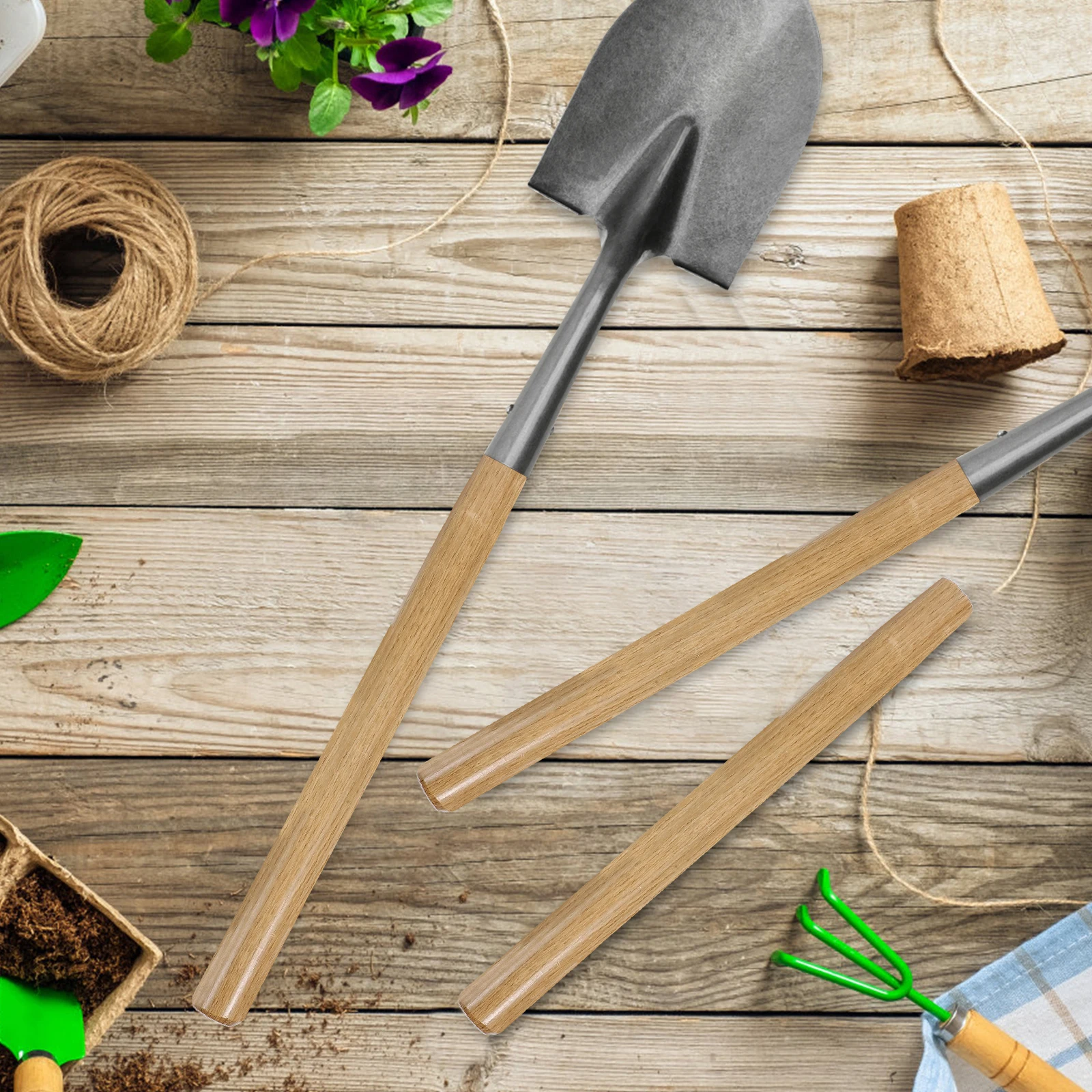 

Thickened Heavy Duty Solid Wood Shovel Replacement Agricultural Tool Handle For Farm Garden Hoe Durable Carpenter Tool