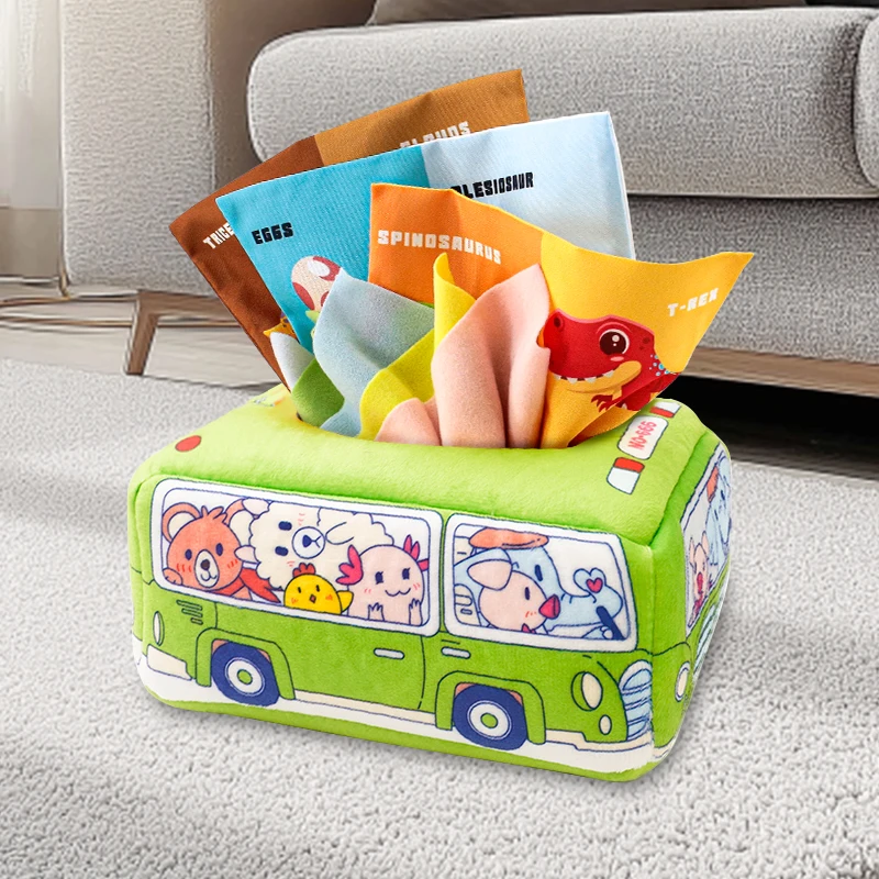 ألعاب مونتيسوري صندوق مناديل للأطفال ورق ناعم للأطفال الصغار ممارسة الأصابع نشاط التعلم التعليمي لعبة قطيفة حسية 10 قطيفة #5