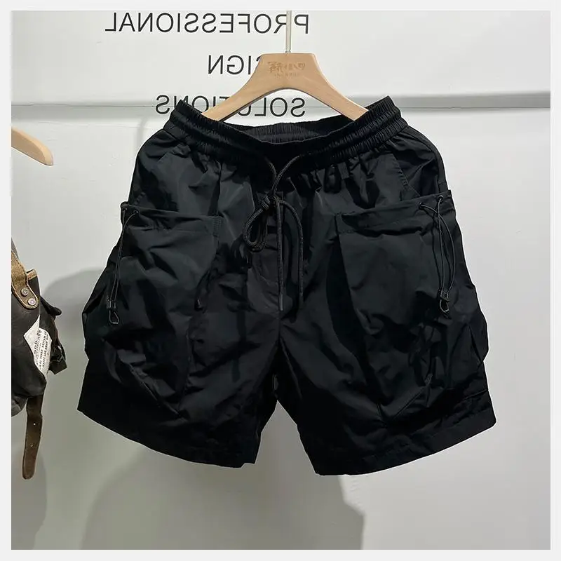 

Новые летние мужские повседневные свободные прямые брюки-карго длиной до колена, модные, дышащие, молодежные, для повседневной носки