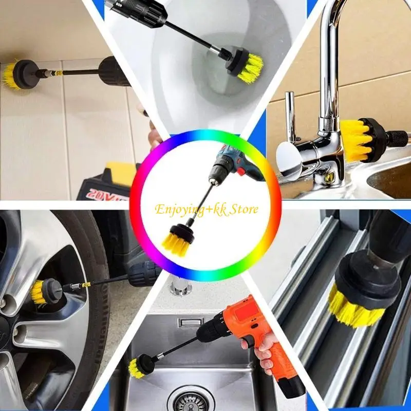 

Q1JB Power Scrubber Brush Car Polisher набор для очистки ванной комнаты для скраба на этаже