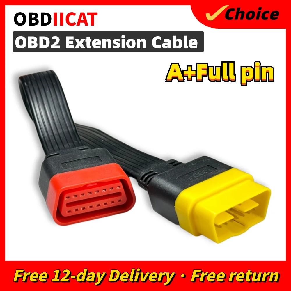 OBDII Universal Diagnostic Extension Cable 16Pin Male To 16Pin Female OBD2 Extension Cable Connector