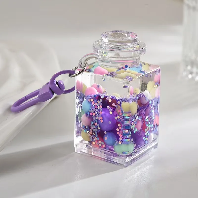 Creative Colored Beads For Flowing Sand Bottles Oil Bottle Pendants Acrylic Keychains Pendants Bags And Small Accessories
