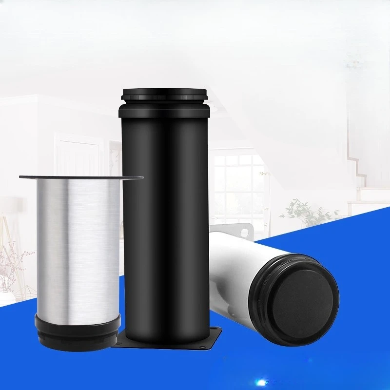 

4 шт., белые мебельные ножки из нержавеющей стали 50 мм-250 мм, металлические сменные ножки, регулируемый шкаф, диван, шкаф, мебельная фурнитура