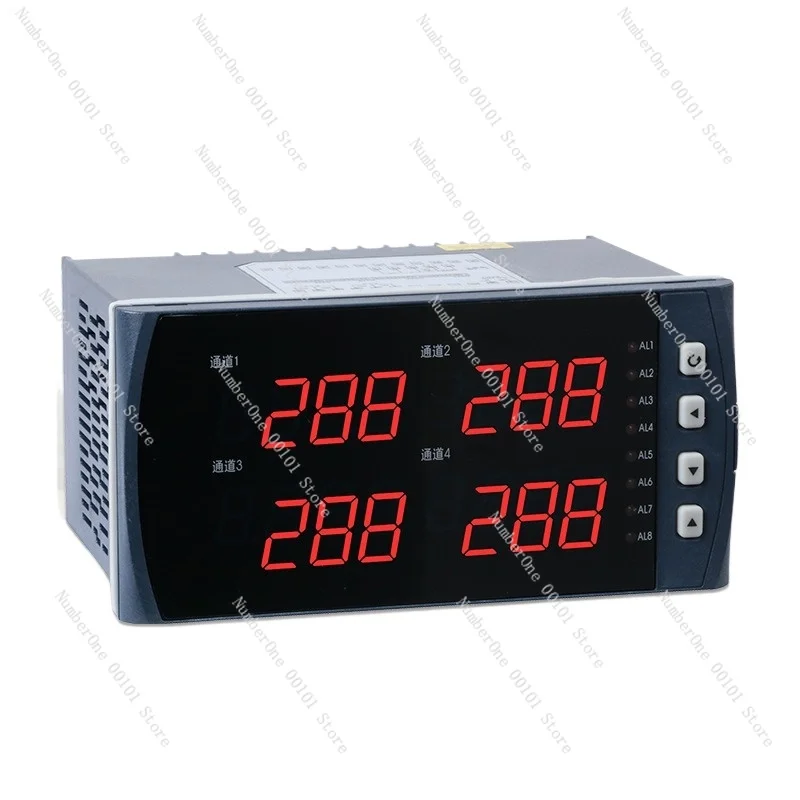 Multi channel four channel temperature and pressure liquid tank digital display meter temperature controller RS485 communication