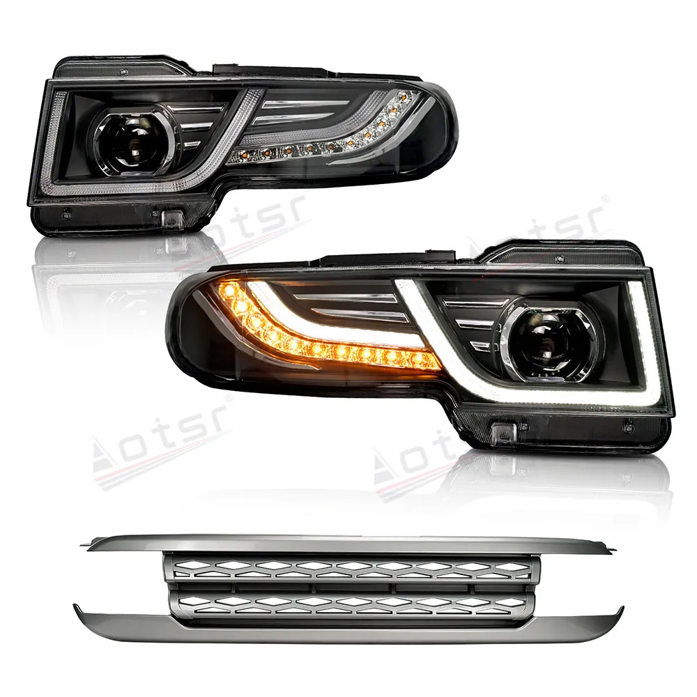 Headlight DRL Lights Car Accessory For Toyota Land Cruiser FJ 2007 - 2020 LED Auto Light Assembly Front Headlamp Car Grille