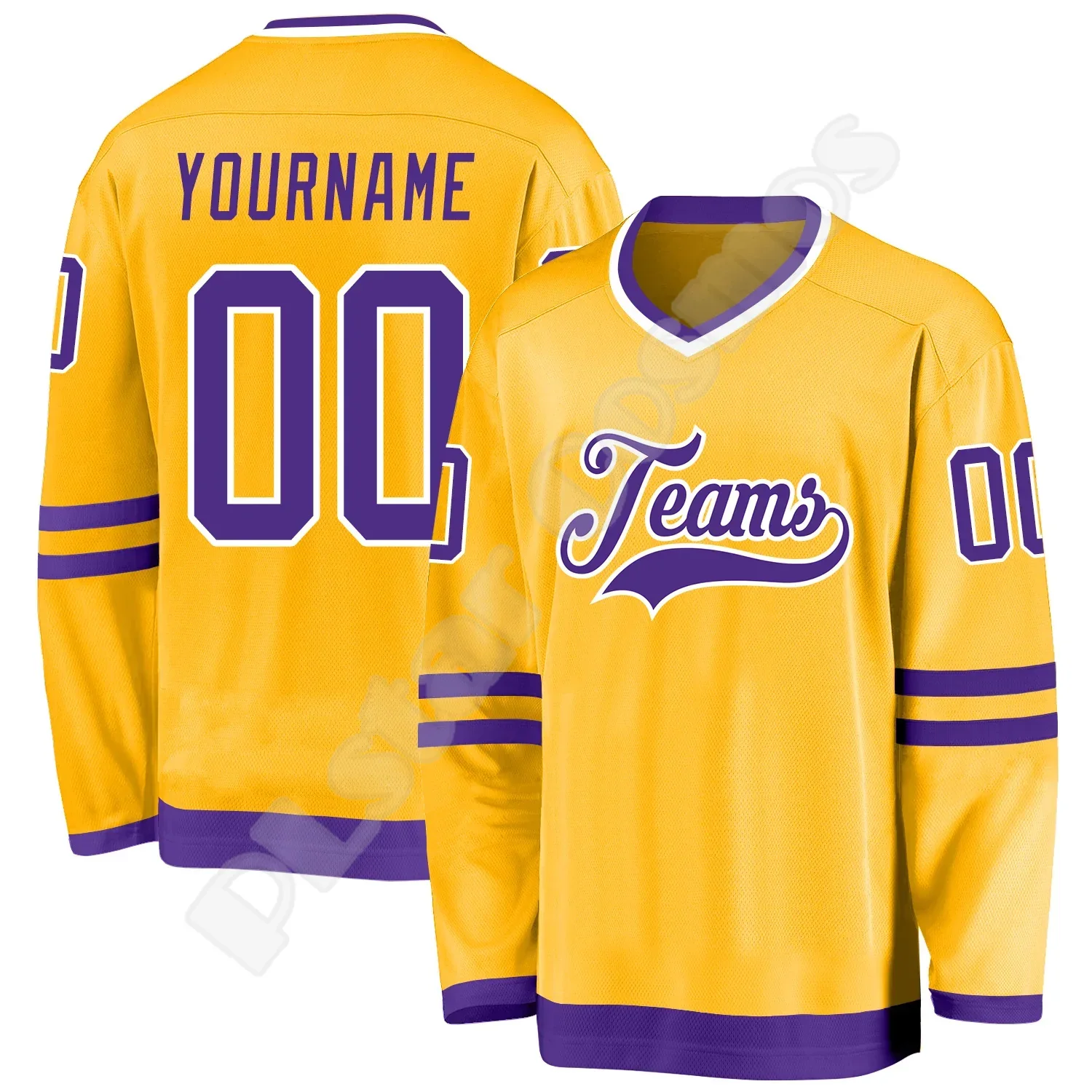 NewFashion Hockey Jersey Custom Name Team Logo Number Colorful Pullover Long Sleeves 3DPrint Harajuku Casual Funny Sweatshirts N