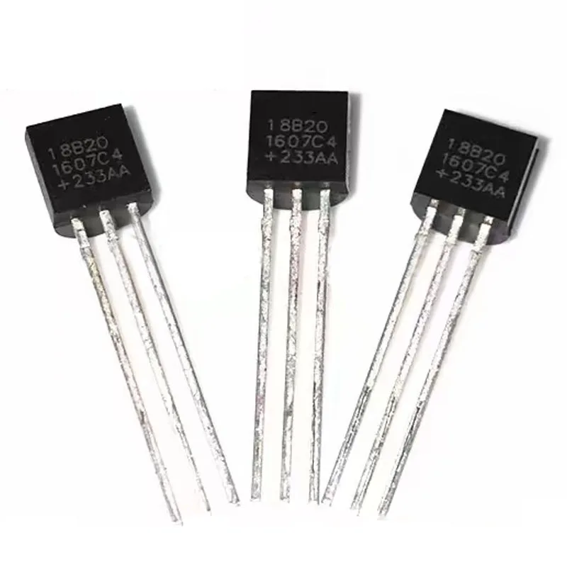 10PCS DS18B20 chip programmable digital thermometer/temperature sensor temperature acquisition in-line TO-92