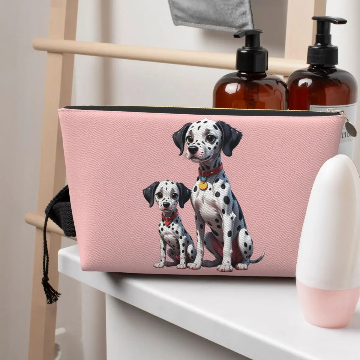 

Dalmatian Puppies Kawaii Pet Dog Women Cosmetic Bag Travel Makeup Organizer Pouch Toiletry Storage Dopp Kit Box