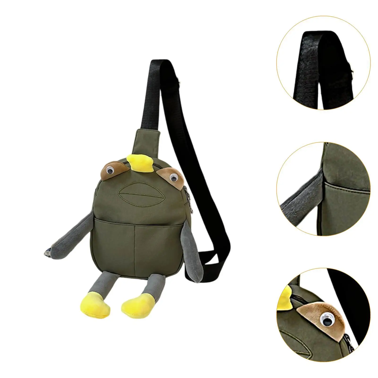 カエル クロスボディバッグ 素敵なカジュアルチェンジポーチ 軽量ソフトトラベル財布