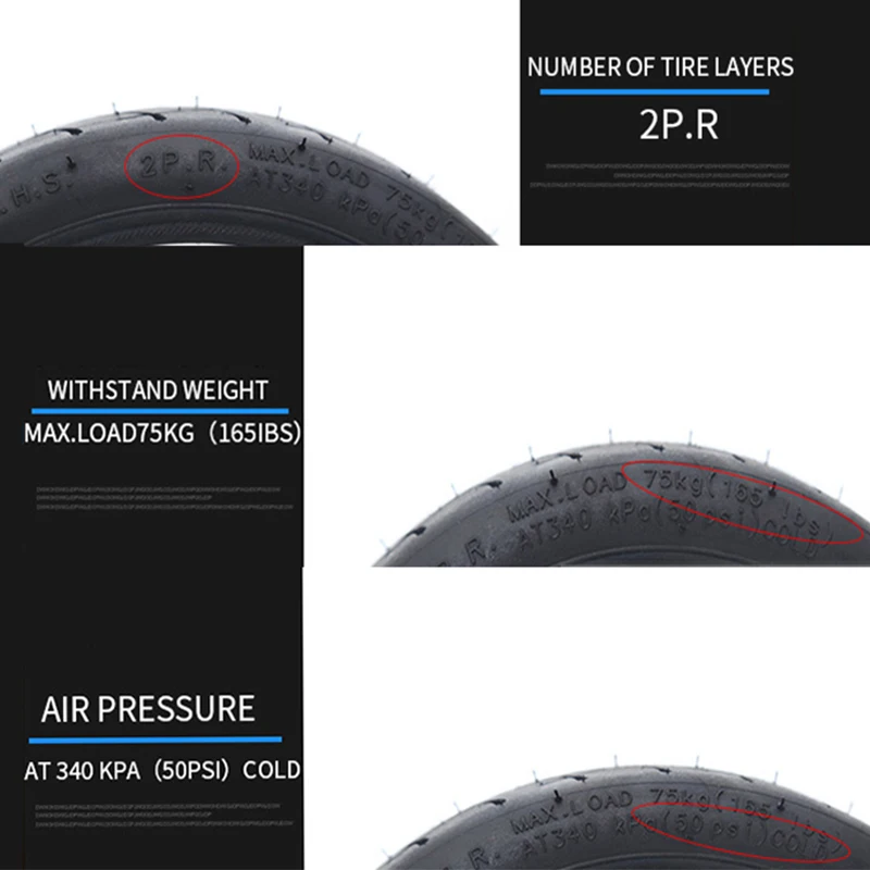 Upgraded CST For Xiaomi Mijia M365 Scooter Tires 8 1/2x2 Electric Scooter Inflation Tyres Camera Durable Replacement Inner Tube