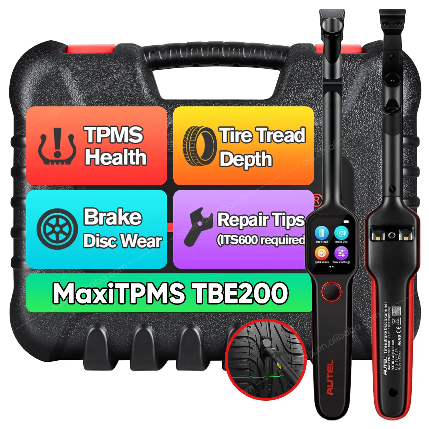 Autel TBE200E TPMS контроль давления в шинах Autel диагностические инструменты шины шины для транспортных средств OBD2 сканер алтарь Maxitpms TBE200