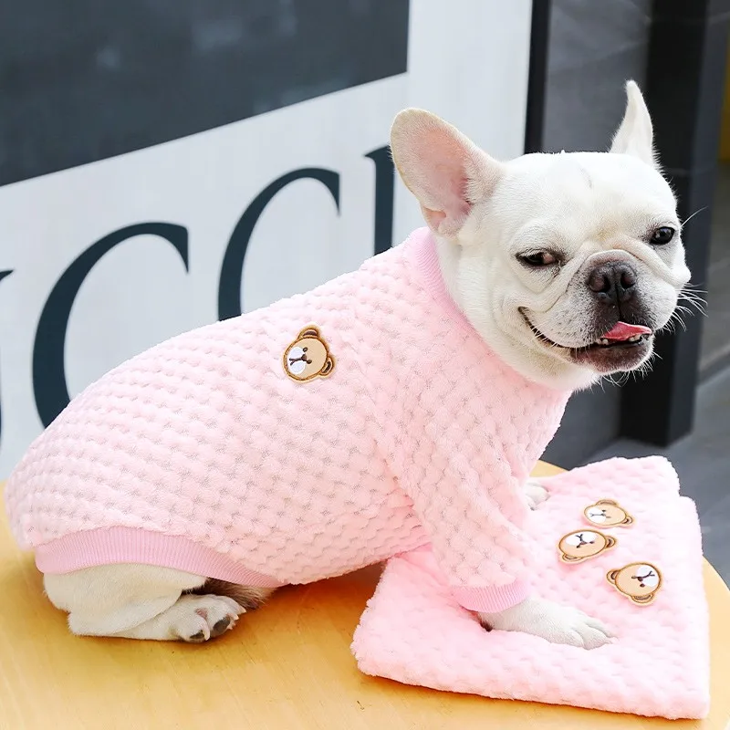 Fashion Dog Hoodies Plush Dog Pullovers Cute Soft Puppy Clothes Warm Cat Hoodies Pet Sweatshirts Chihuahua Costumes Dog Clothes