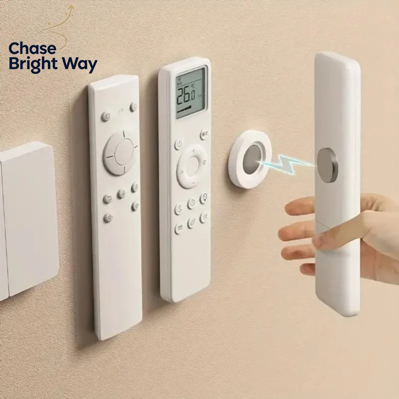 3/6Pcs Magnetic Remote Holder No Drill Adhesive Wall Mount for TV AC DVD Remotes Kitchen Living Room