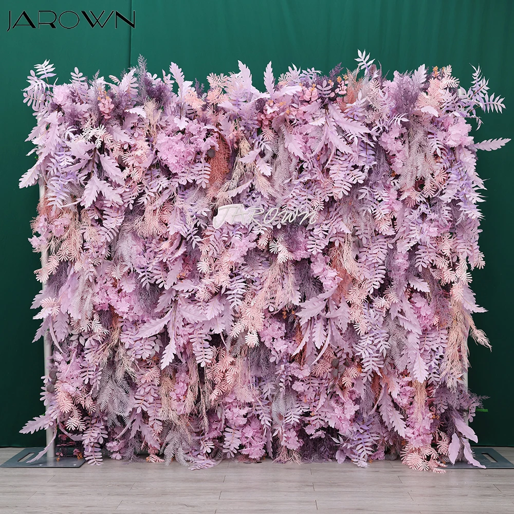 

7.2x8.2ft Purple Series Cloth Grass Eucalyptus Long Leaves Floral Arrangement for Wedding Backdrop Decor Props Customized