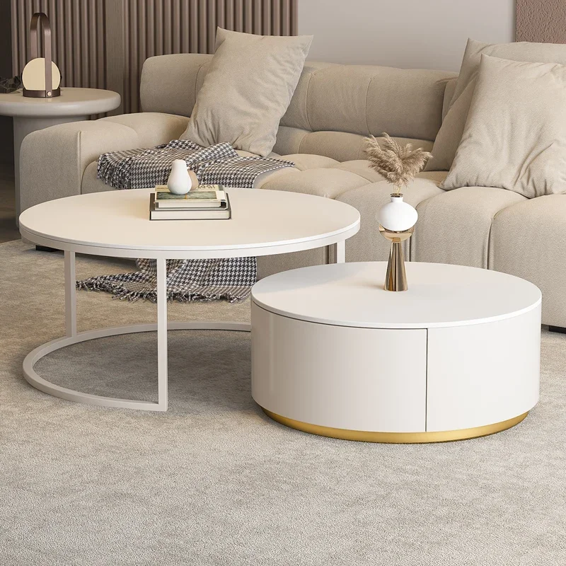 Luxury Design Side Table Modern Hardcover Hallway Italian Unique Coffee Table White Premium Center Kaffee Tische Furniture