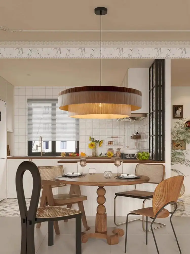 Southeast Asian tassel woven pendant light designer living room bedroom hotel creative pendant light