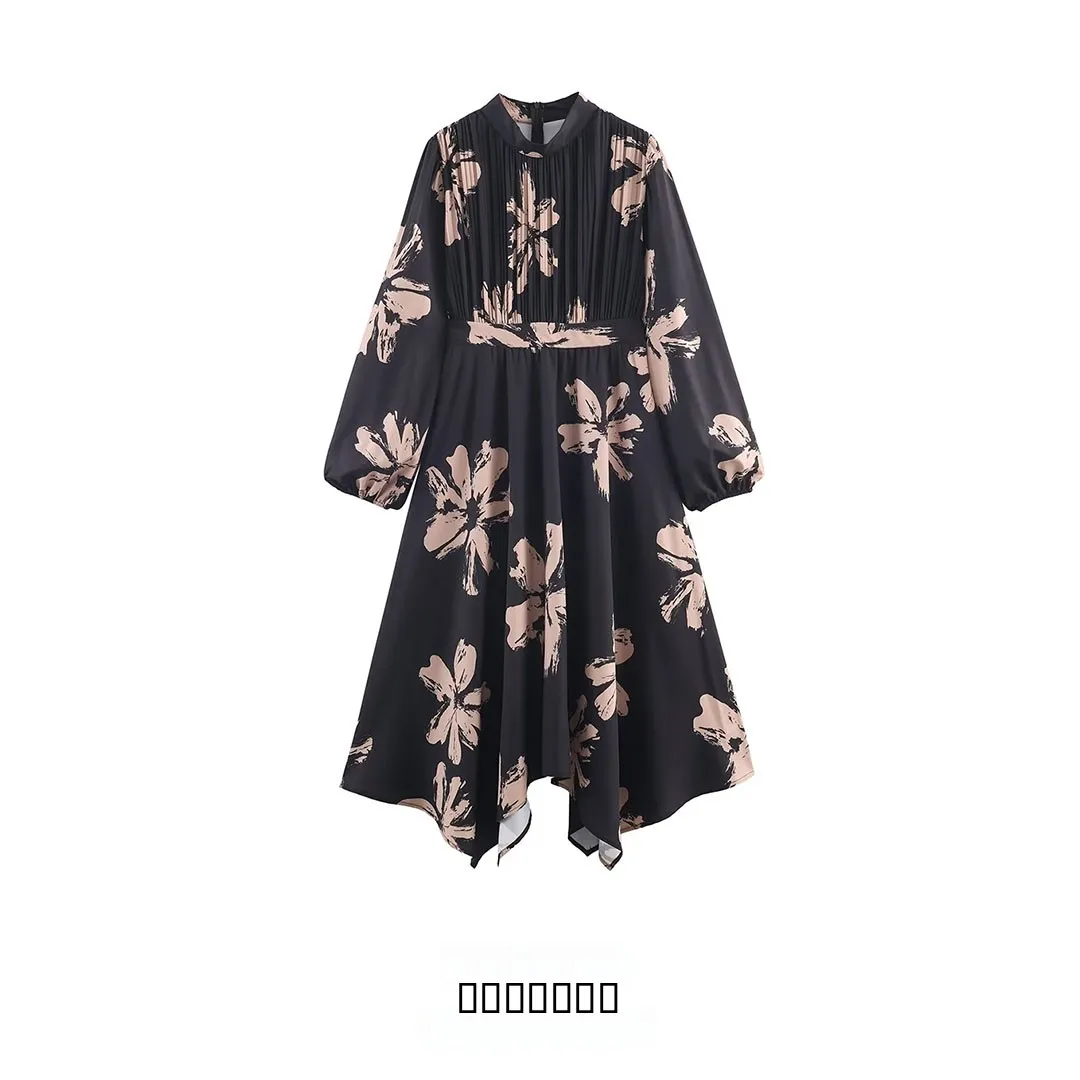 تنورة KASLEAD Faionable بتصميم بسيط مطبوعة غير متماثلة طويلة Sve Dr Street Sle من ألياف البوليستر للنساء #1