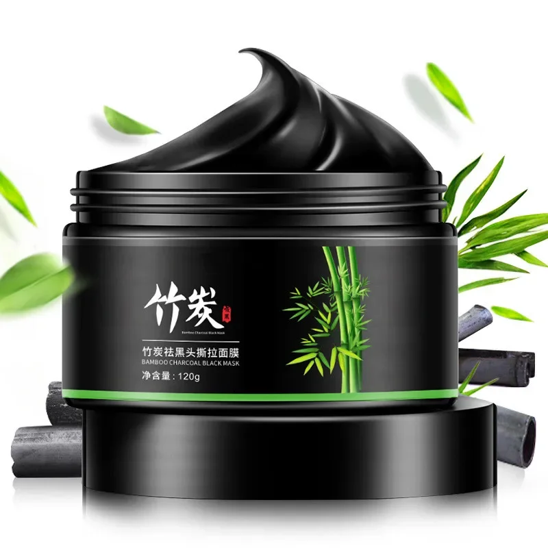 Bamboo Blackhead Removal  Face Mask Oil-Control Charcoal Black Peel Off Face Mask Mud Deep Cleaning Shrink Pore Anti-Acne