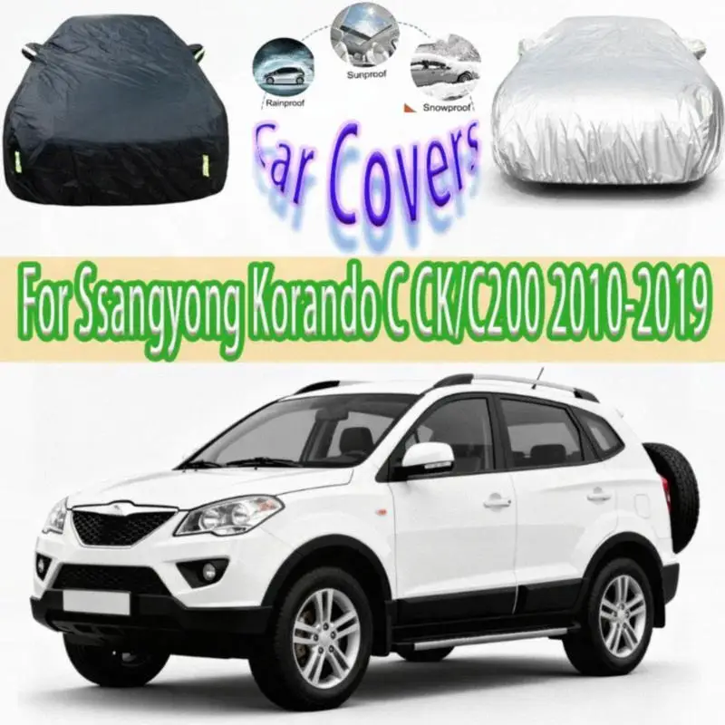 

For Outdoor Protection Waterproof Dustproof Full for Ssangyong Korando C CK/C200 2010 2019 Car Covers