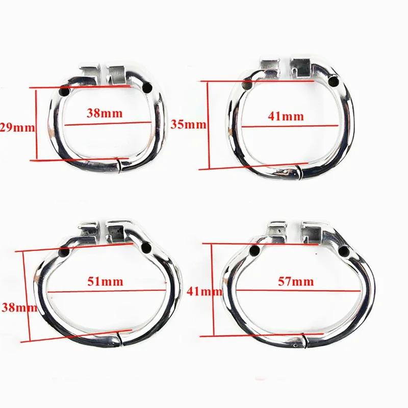 Double Lock Design Male Chastity Device Stainless Steel Chastity Belt Metal Penis Lock Chastity Penis Ring Sex Toys For Men