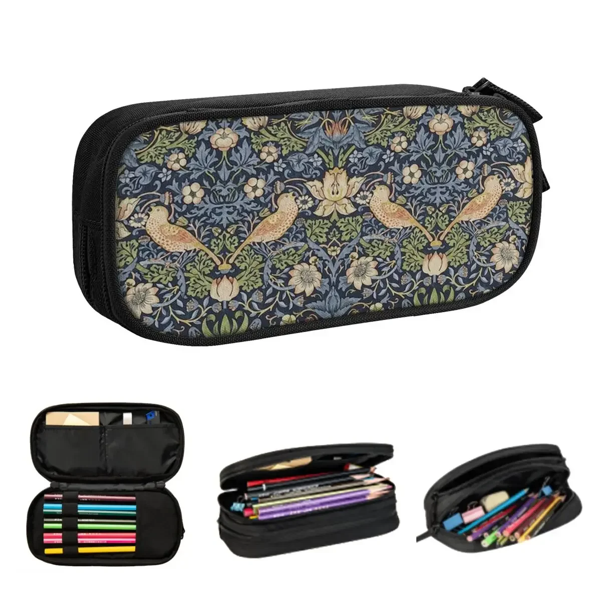 William Morris Pencil Cases Big Capacity Pen Bags Pen Box Pencil Pouch For Boys Girls Students Stationery School Office