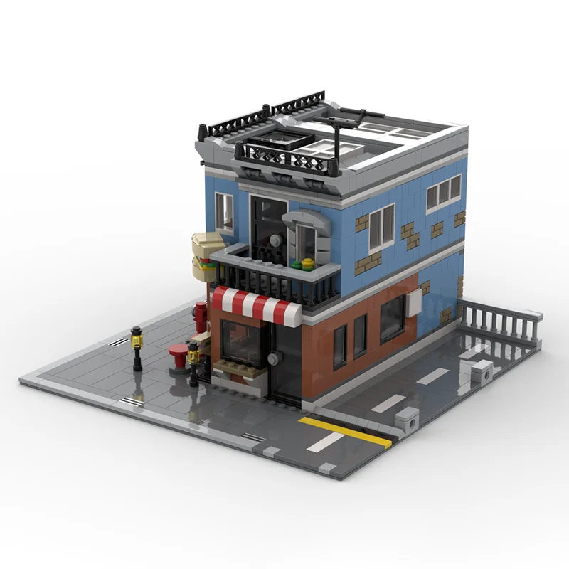 1161 قطعة MOC ركن ديلي محرك وحدات نموذج اللبنات العمارة تجميع لتقوم بها بنفسك لعبة فكرة التعليم هدايا عيد الميلاد للأطفال