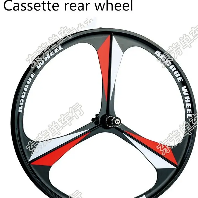 [TB15]Mountain bike 26 inch wheel set bicycle Oukao three-knife one wheel bearing three spoke wheel magnesium aluminum allo