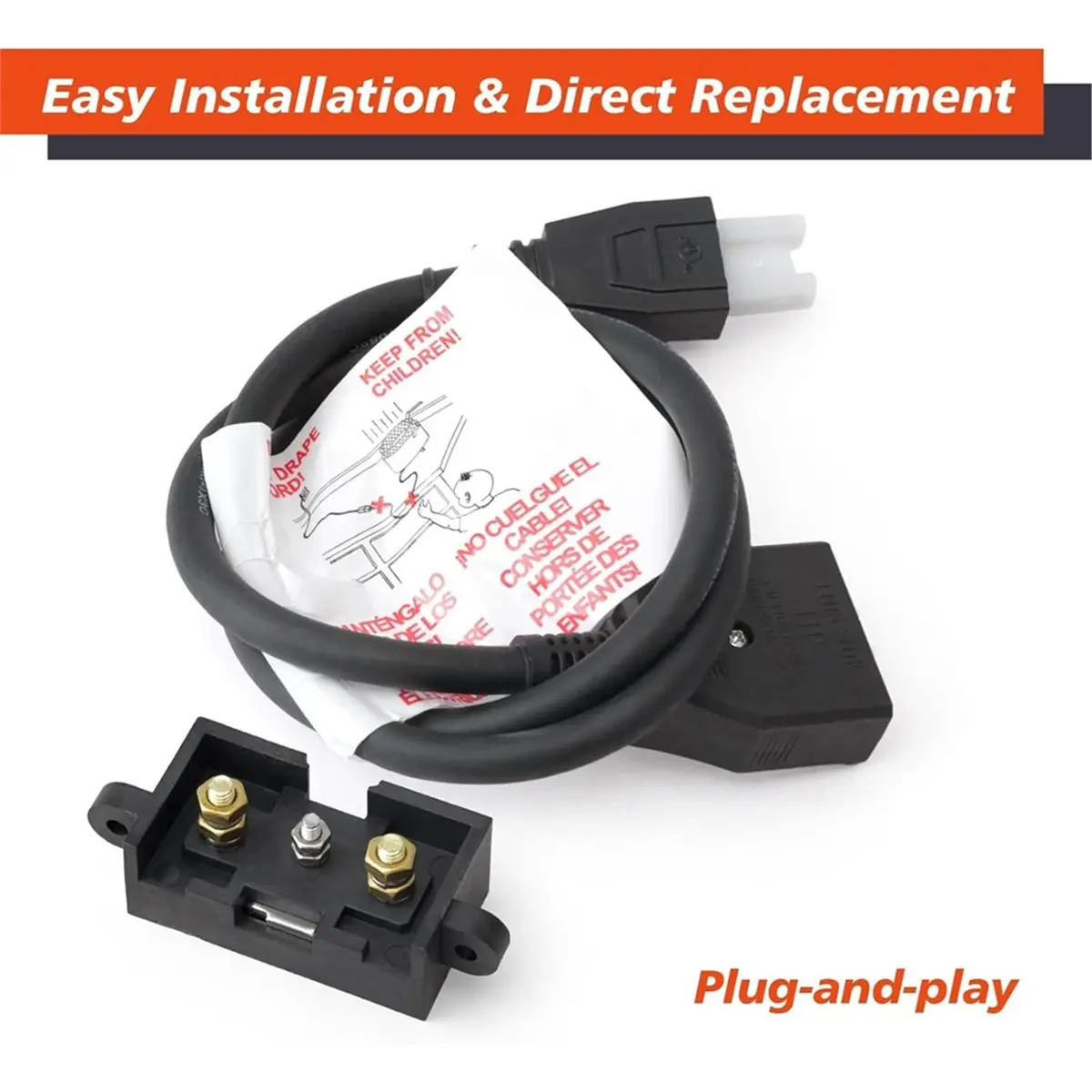 HGHO 9001150010 Break-Away Magnet Power Cord for 8L 10L ETF3 Model Electric Fryers MB20012420 MB20010326 US Plug