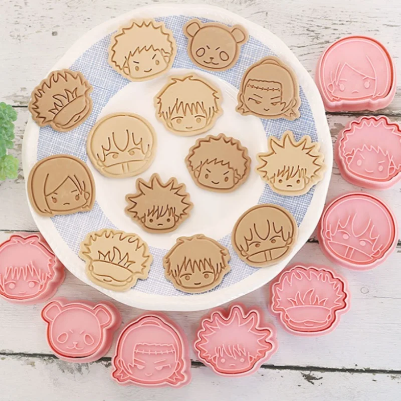 8pcs Jujutsu Kaisen Ryomen Sukuna Cartoon Anime Characters Cookie Cutter Biscuit Mould Fondant Cutting Mold Baking Tool
