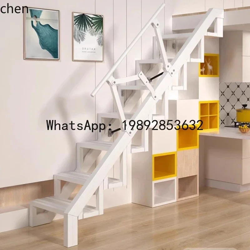 JX  staircase folding storage thickened indoor and outdoor side retractable staircase