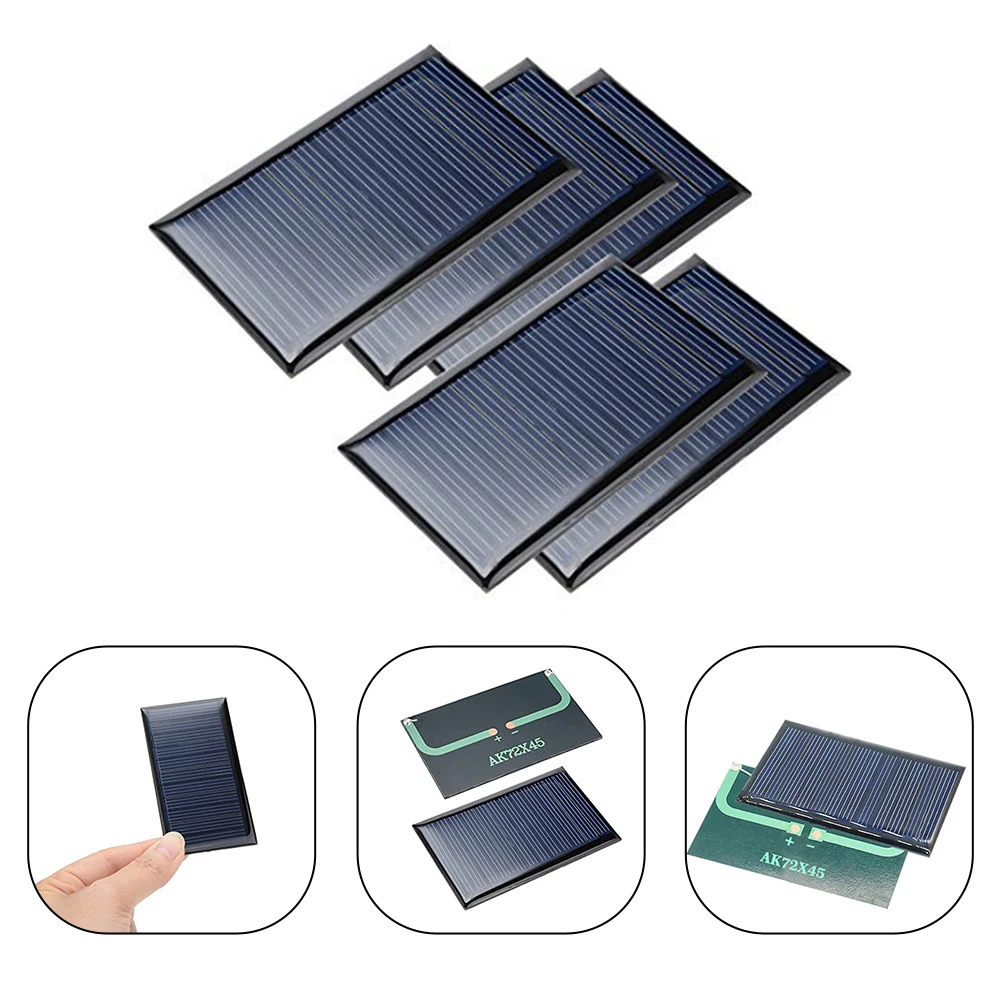 5Pcs 6V 70mA Poly Mini Solar Cell Panel Module DIY For Charging Devices Home Lighting Powering Low-power Appliances