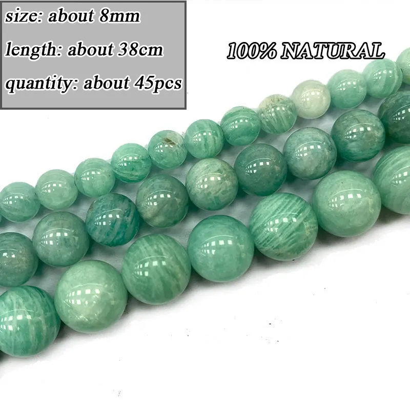 Wholesale Natural Amazonite Various Shape Stone Beads Round Faceted Rondelle Square Irregular for Jewelry Making Diy Bracelet