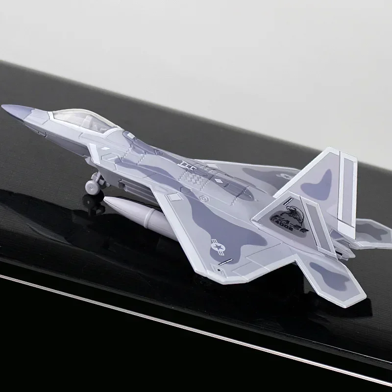 F22 Model Alloy Fighter Aircraft Military Aircraft Model Decoration Toy Gifts with Sound and Light