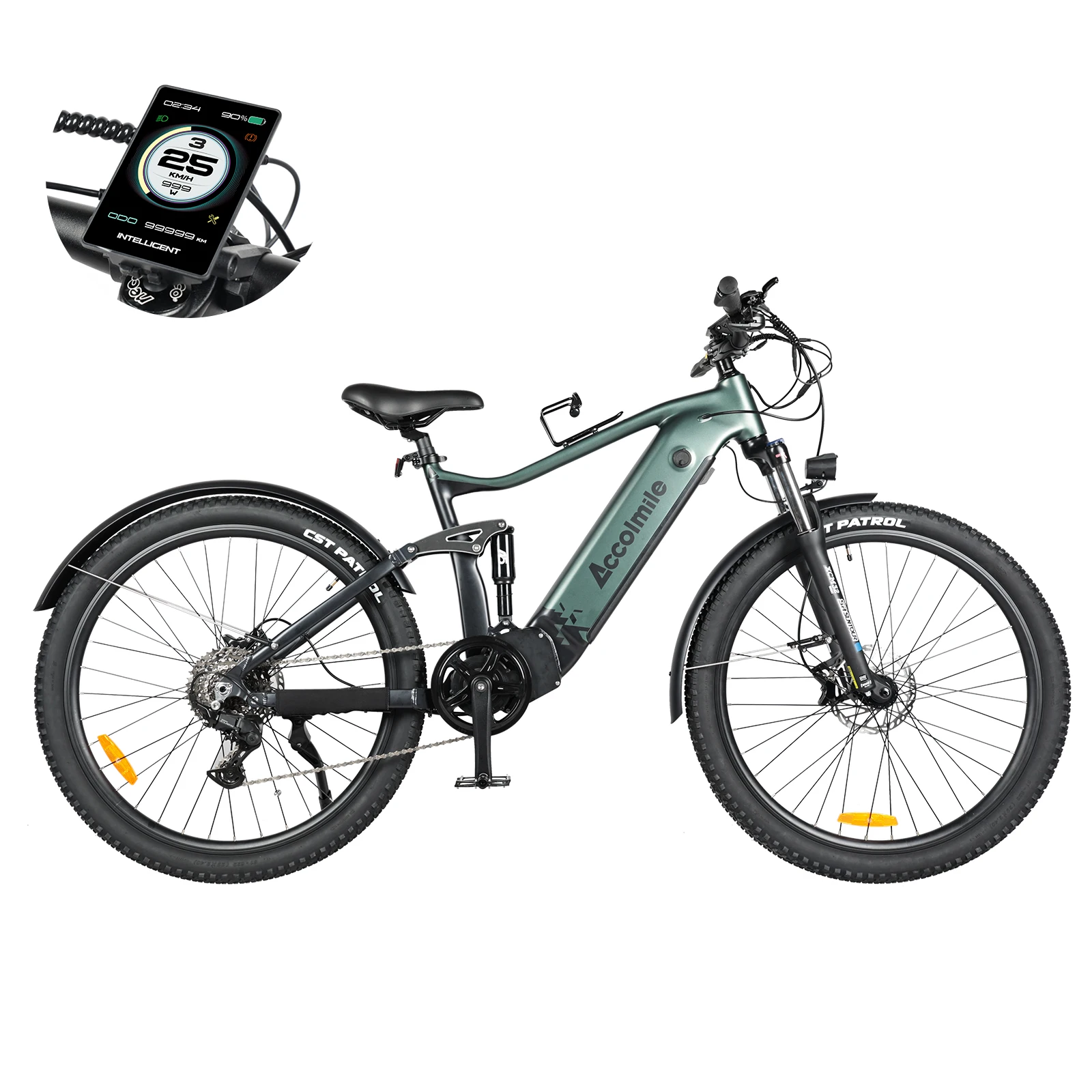 Accolmile Electric Mountain Bike Ebike Off-Road 960Wh Import Battery 48V 750W Cycling Bicycles 120km Mileage Mens Trekking MTB