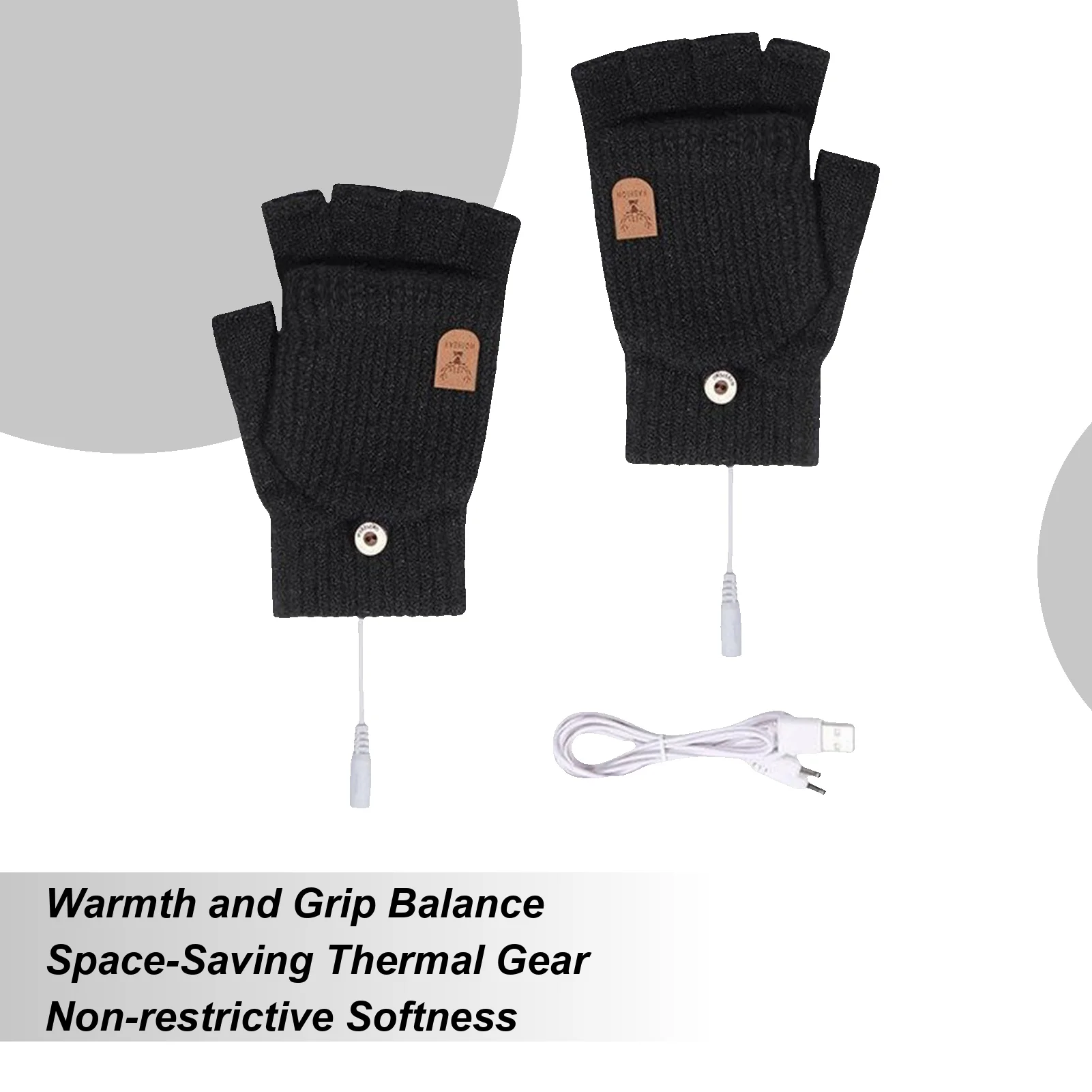 

Перчатки с подогревом для мужчин, электрические съемные мягкие зимние мужские перчатки без пальцев для бега с подогревом для холодной погоды, домашнего офиса, спорта