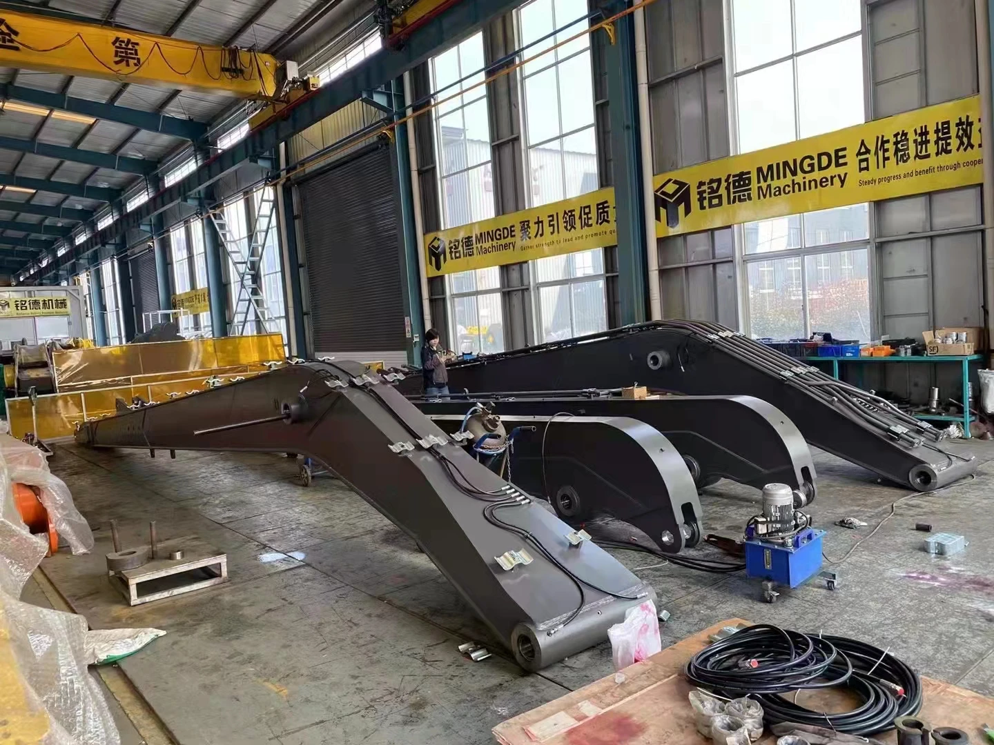 Demolition Long Reach Boom And Arm For CAT336D Excavator 22 Meters Long