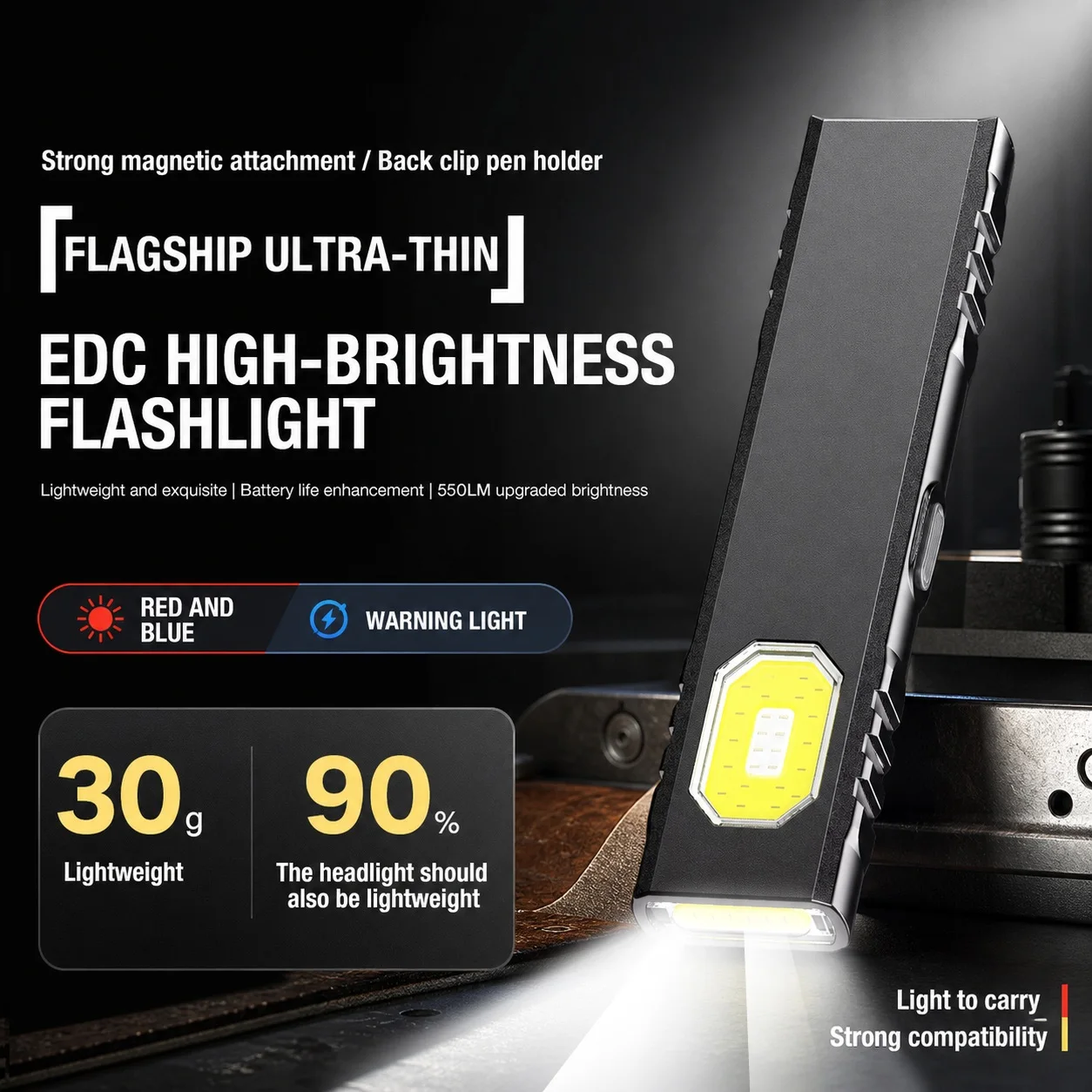 Miniature Flashlight, Compact and Portable, with Powerful and Ultra-Bright Light, Suitable for Student Dormitories, Outdoor Use