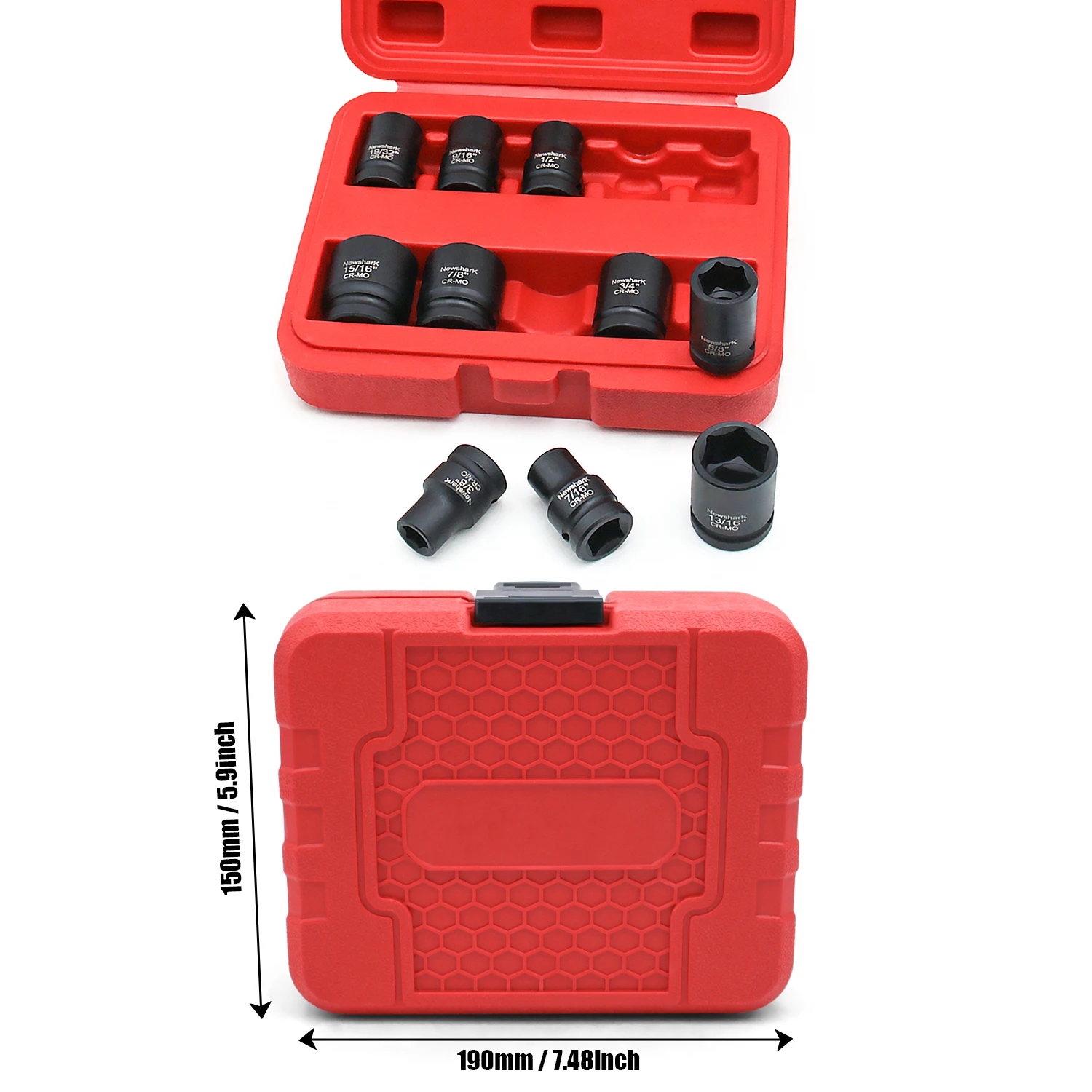 10 piece set 1/2 short air cannon socket auto repair socket set 3/8, 7/16, 9/16, 19/32, 5/8, 3/4, 13/16, 7/8, 15/16