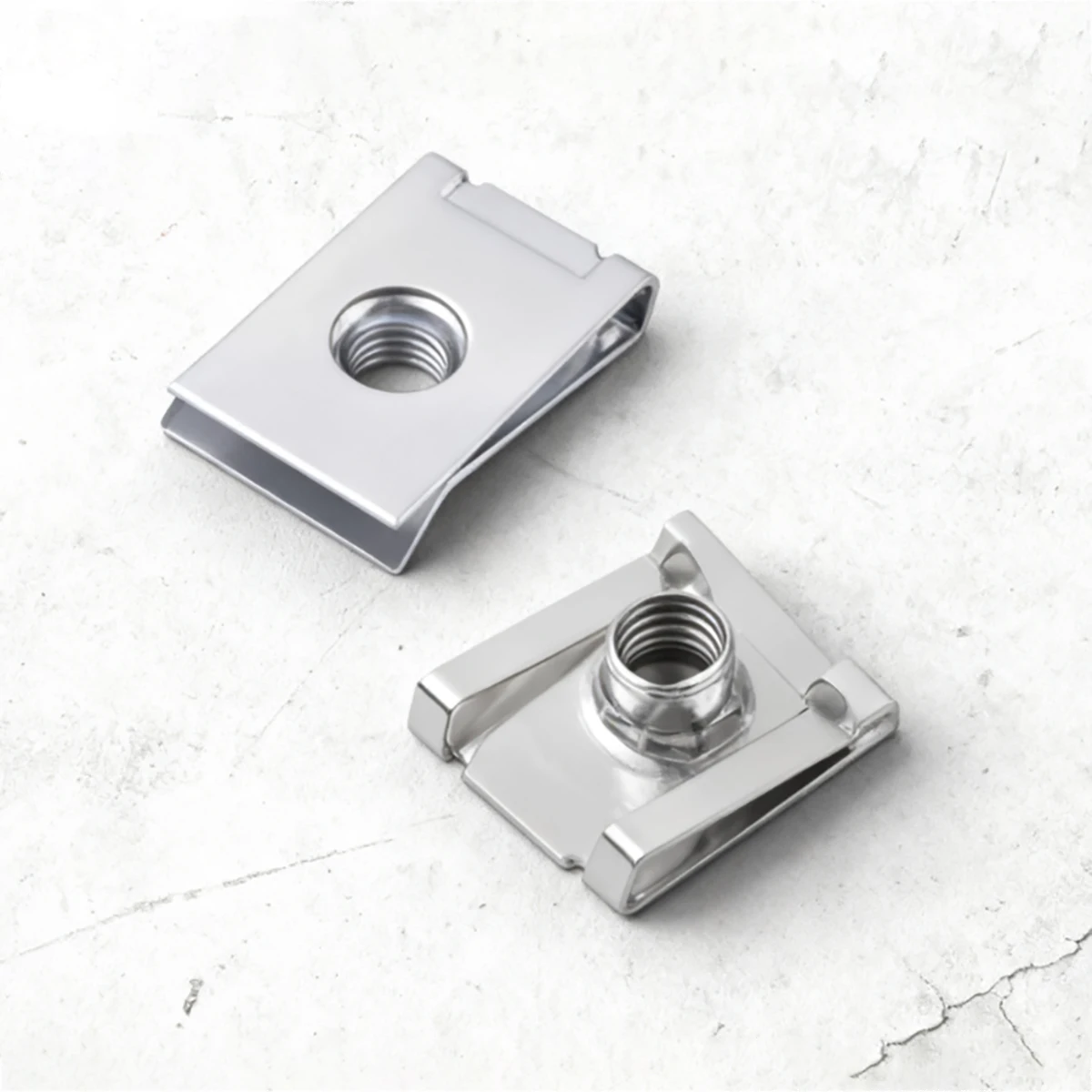 M4M5M6M8 Stainless Steel U Type Clips with Thread   Reed Nuts for Car Motorcycle Scooter ATV Moped