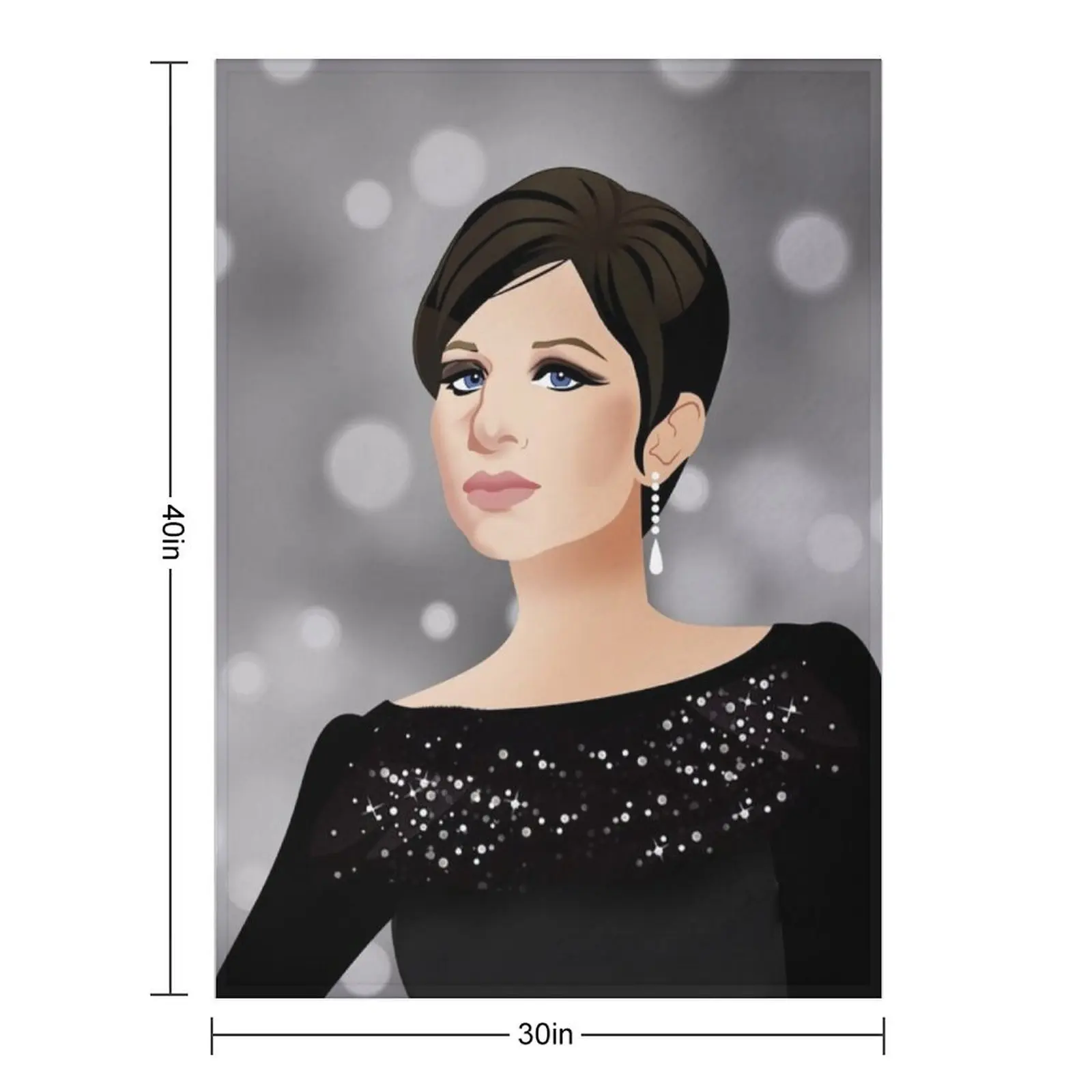 Barbra Streisand: Iconic Oscars Outfit Tribute Throw Blanket Furry Hairys Bed Fashionable Summer Blankets For Baby Blankets