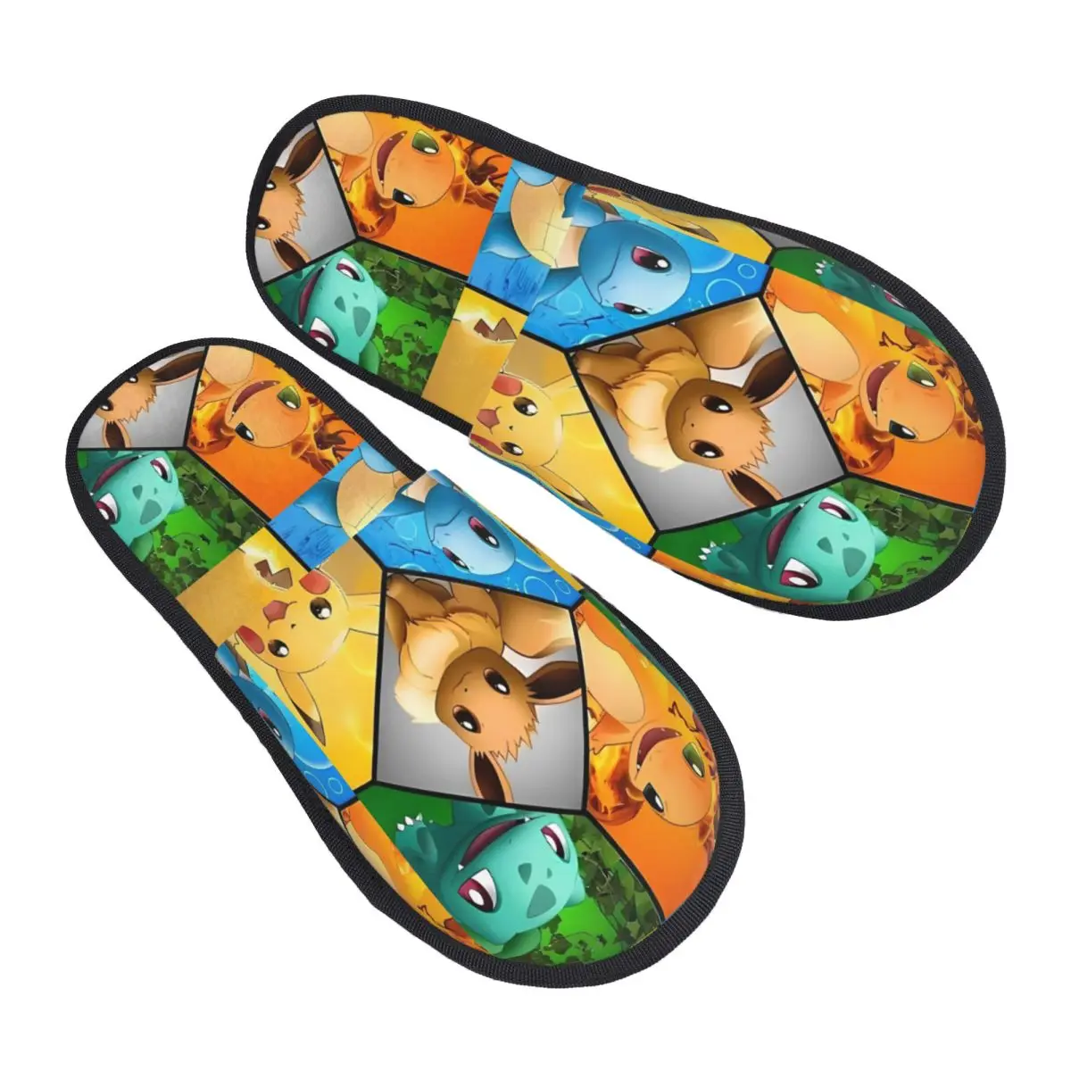 

Тапочки Pikachus Squirtles Psyducks для женщин и мужчин, домашняя обувь, теплые домашние тапочки