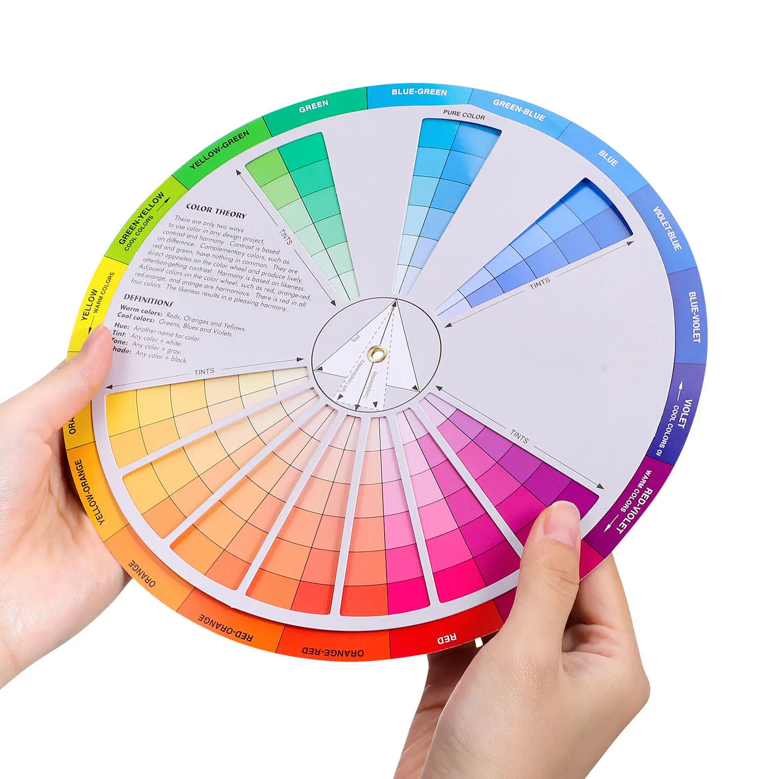 Creative Color Wheel Learning Rotation Board Chart Mixed Tool for Women Nail Art Painting Color Mixing Colour Guide Wheel Artist