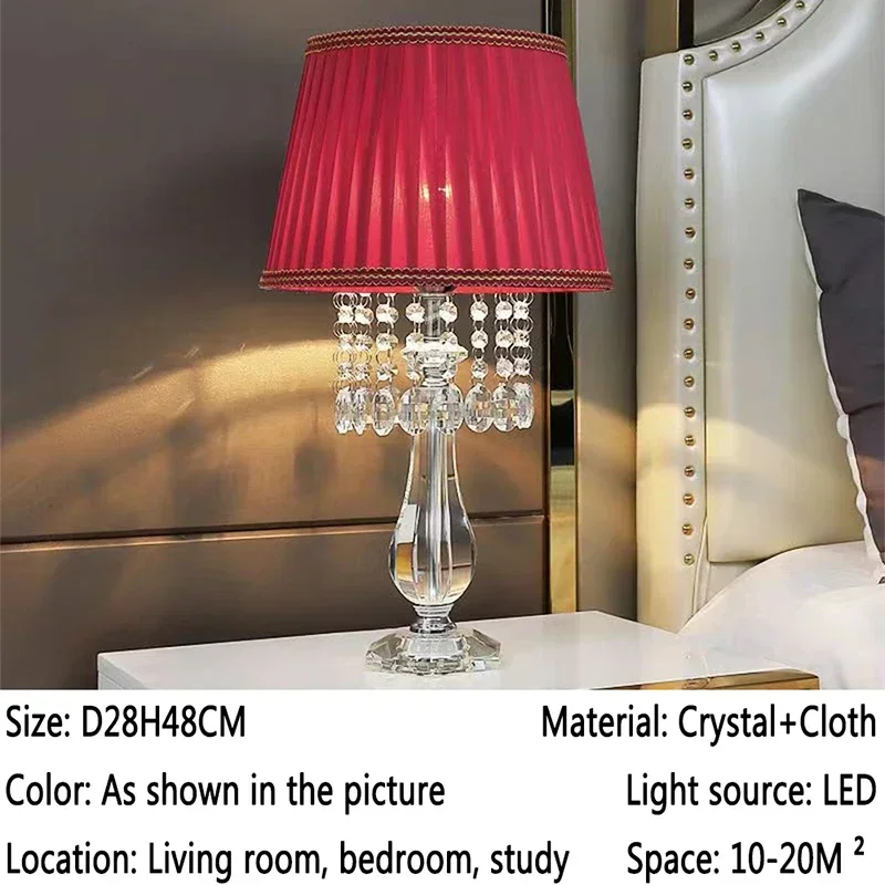 CEDRIC  Contemporary Crystal Table Lamp Luxurious Living Room Bedroom Study LED Originality Bedside Desk Light