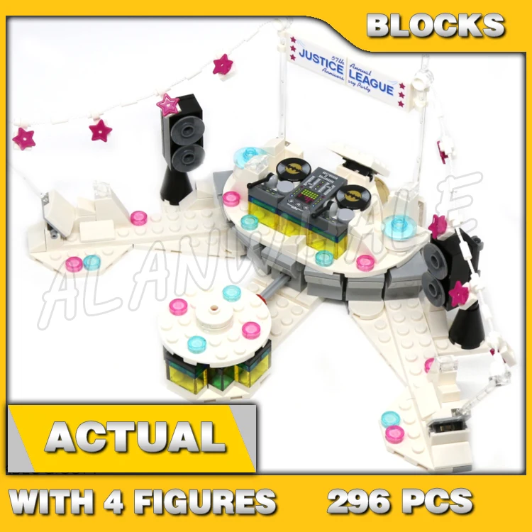 296pcs Super Fighter The Justice Group Anniversary Party Rotating Dance Floor 10878 Building Blocks Sets Compatible With Model