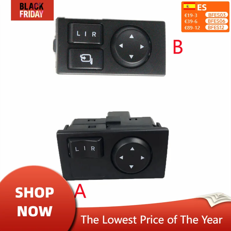 For Isuzu DMAX MUX Reversing Mirror Rearview Mirrors Control Switch Electric folding rearview mirror Button