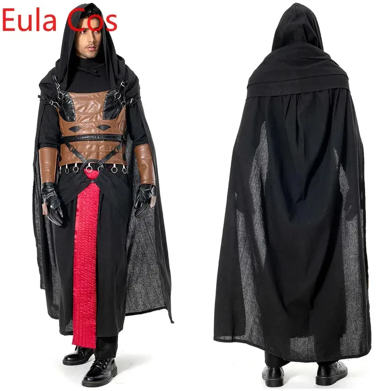 

Darth Revan Cosplay Anime Costume Jumpsuit Balck Cloak Outfits Fantasia Men Halloween Carnival Party Roleplay Disguise Clothes