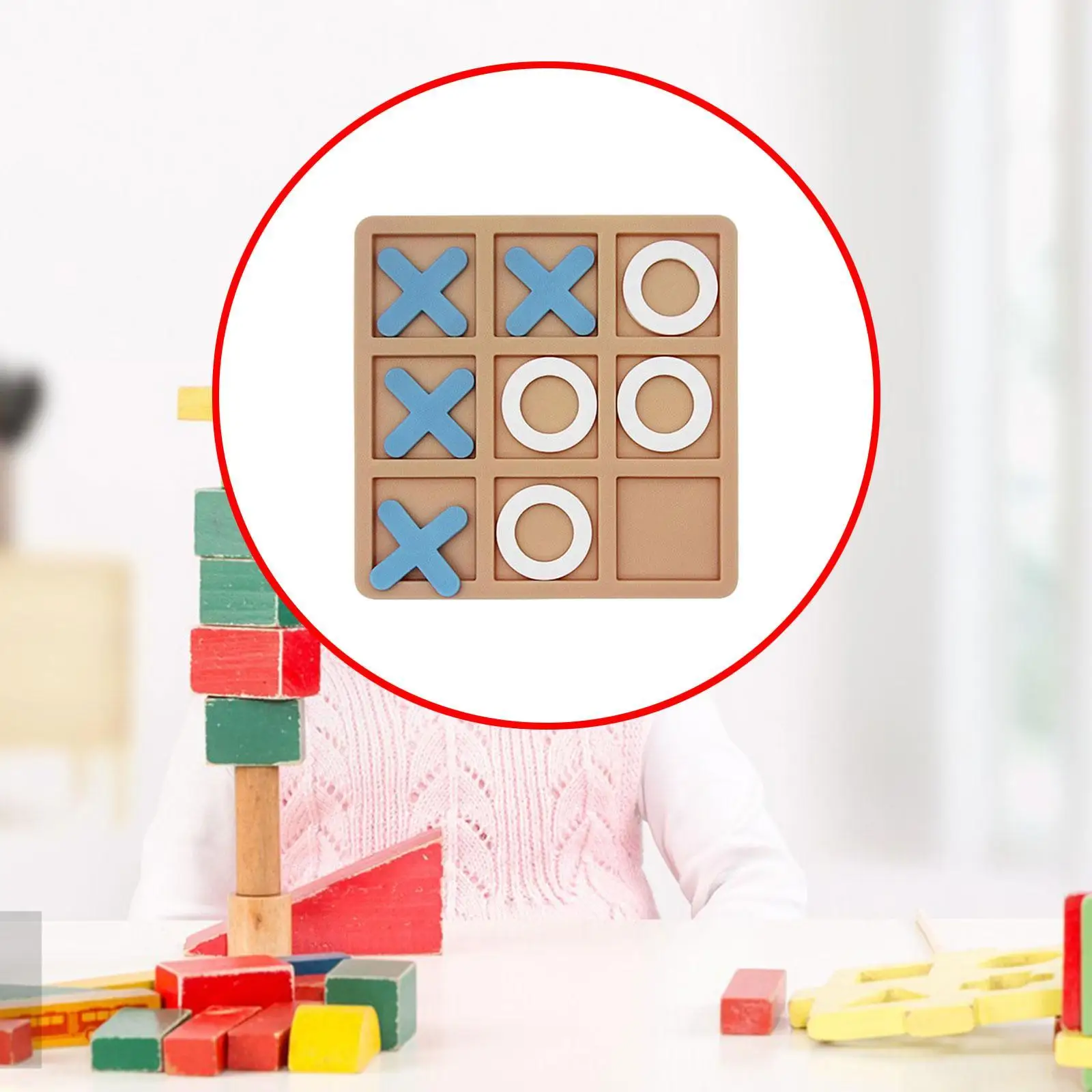 Tic TAC Toe Game Jogo de mesa de centro clássico para adultos e crianças internas e externas