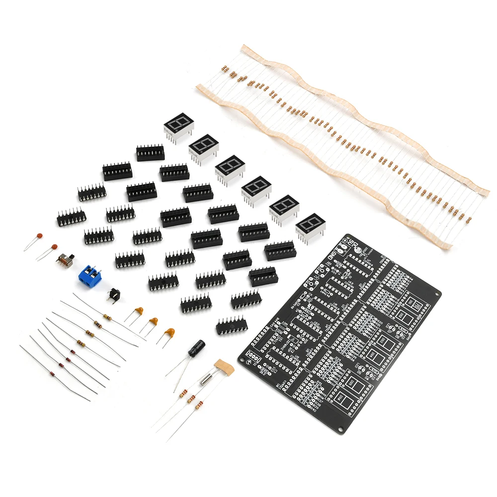 DC 4.5V-5.5V 6-bit Digitale Circuit Klok Kit Elektronische Klok Onderwijs En Training Lassen Productie Diy Kit