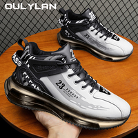 Running Shoes Spring Summer Fashion Air Cushioned Trendy Student Men's Shoes Sports Men Sneakers Casual High Top Round Toe Shoes