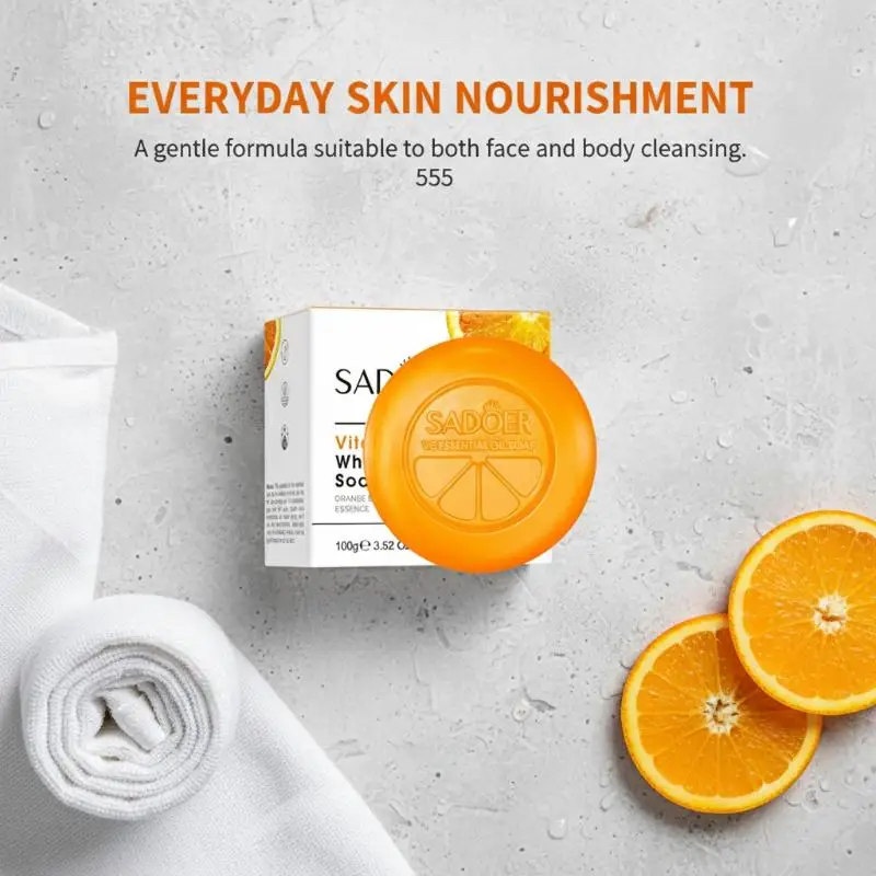 

SADOER Vitamin C Moisturizing Body Soap Mild Cleansing Body Soap For Daily Use, Hydrating & Nourishing The Skin